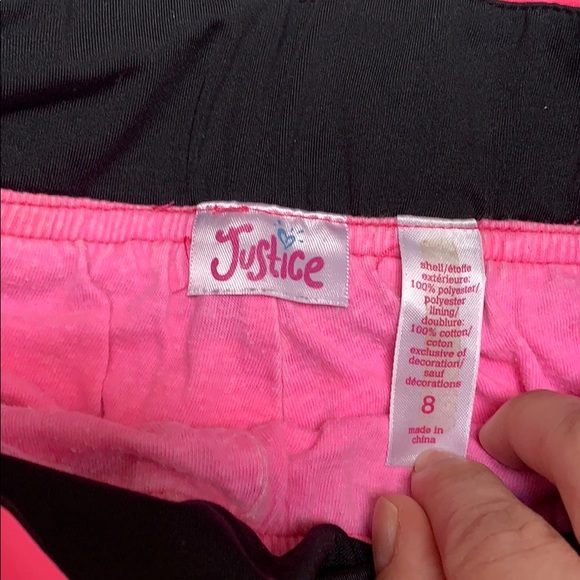 BOGO Justice girls neon pink capri pants size 8 - Picture 3 of 4